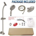 thumbnail image 5 of Handheld Showerhead & Rain Shower Combo for Easy Reach, 27.5" Drill-free Stainless Steel Slide Bar, 5”of 5-setting Handheld Shower and Showerhead, with 5ft Hose, 5 of 7
