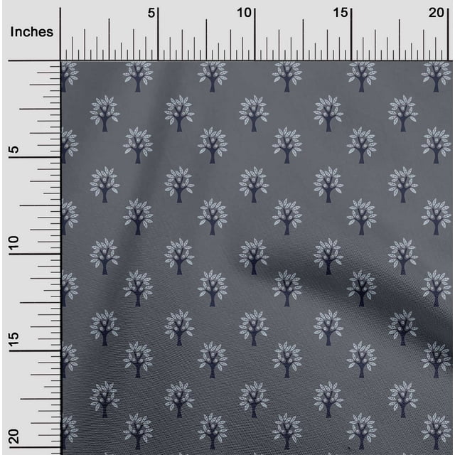 oneOone Georgette Viscose Fabric Floral & Flying Swan Block Fabric Prints By Yard 42 Inch Wide