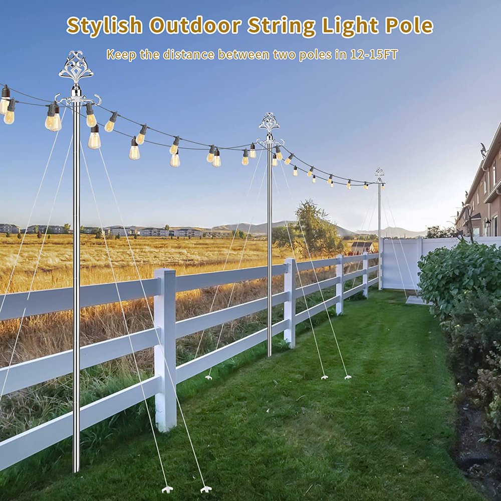 Guirlandes Solaires Sur Piquets – Lot De 6, étanches IP44, Hauteur 47 Cm, Pour Jardin, Allée, Noël Et Halloween