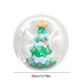 thumbnail image 2 of HUISZJ 24 inch Giant Inflatable Christmas Ball, Transparent Xmas Tree Pattern Plastic Ball, Christmas Tree Hanging Ornament for Party Home Decor, 2 of 10