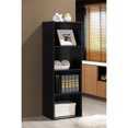 thumbnail image 3 of Hodedah 12 x 16 x 47 Inch 4 Shelf Bookcase & Office Organizer, Black, 3 of 4