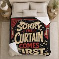 thumbnail image 5 of Theater Lover'S Sorry Draped Artwork Comes First Vintage, Festive Holiday Scene, Warm Flannel Blanket for Living Room and Reading Nook, Art Lovers Christmas Gift, Festive Home Decor, 5 of 9