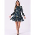 thumbnail image 3 of DARING DIVA Layered Tiered Semi Sheer Chiffon Mini Dress XL Dark Blue, 3 of 6