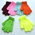 thumbnail image 4 of Guantes de invierno para estudiantes de primaria, resistentes al frío y cálidos, guantes monocromáticos para niños, 4 of 4