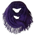thumbnail image 4 of Warm Bohemian Crochet Hand Knitted Fringe Infinity Loop Scarf, 4 of 5