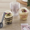 thumbnail image 2 of Cheers 25 Pcs Récipient à Dessert 180ML Antiadhésif Multifonctionnel PS Large Ouverture Mousse avec Couvercle Décoration de Mariage, 2 of 8
