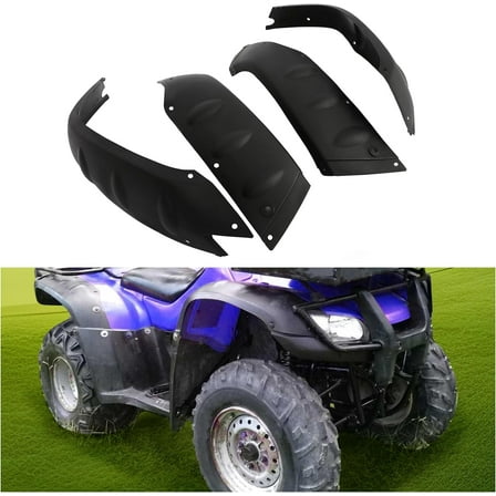 Kojem Fender Flares Kit for 2004-2007 Honda TRX350 TM FM FE TE / TRX400 FA FGA Rancher Fender Flaps Kit Mud Guards Front & Rear Black 4 Pcs