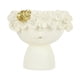 thumbnail image 2 of Jarrón con forma de niña con corona de flores | Maceta de resina con cabeza de muñeca para decoración de escritorio | Recipiente pequeño para flores naturales o artificiales, 2 of 9