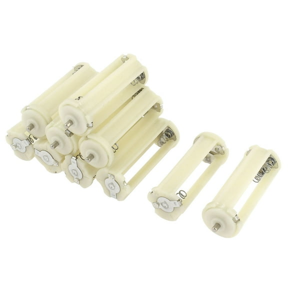 10Pcs Cylindrical Plastic Holder Case Box for 3 x 1.5V AAA Battery
