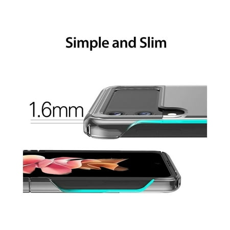 SaharaCase - Hard Shell Series Case for Samsung Galaxy Z Flip3 5G - Clear