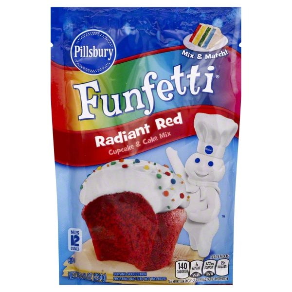 Pillsbury Funfetti Radiant Red Cake, 8.25Ounce