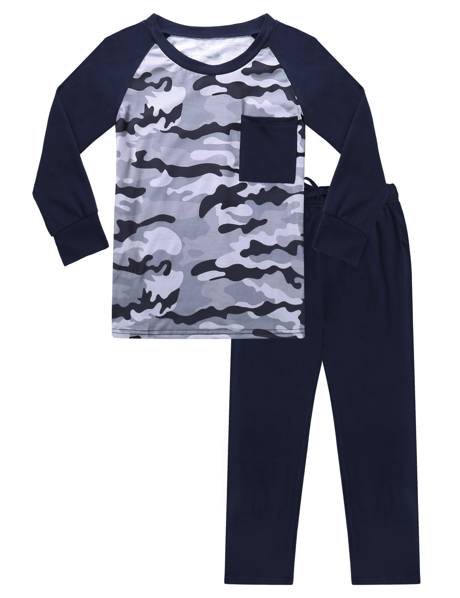 Uniexcosm Boys Pajamas Long Sleeve Sleepwear For Fall Winter 2 Piece