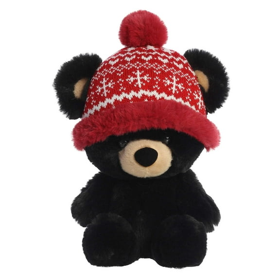 Aurora - Large Black Holiday - 11" Baby Bear Bucky - Festive Stuffed Animal