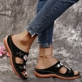 thumbnail image 3 of Jumpingount Sandalias de goma para mujer, 2 uds., perfectas para lugares de entretenimiento de verano, pantuflas para mujer, talla 5, pantuflas Calzado negro41, 3 of 6