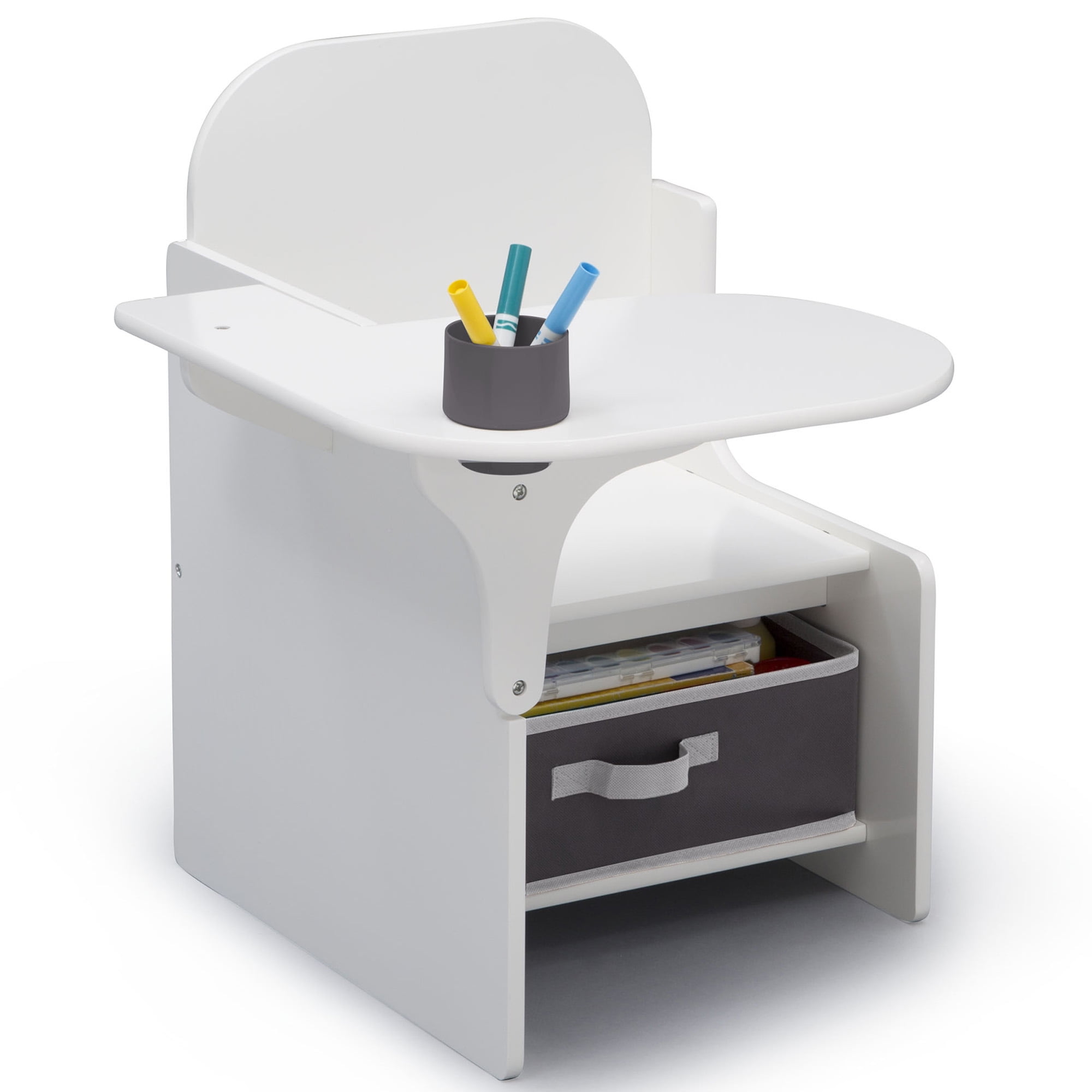 Delta Children MySize Kids Toddler Wooden Chair Desk with Storage Bin Gray Walmart
