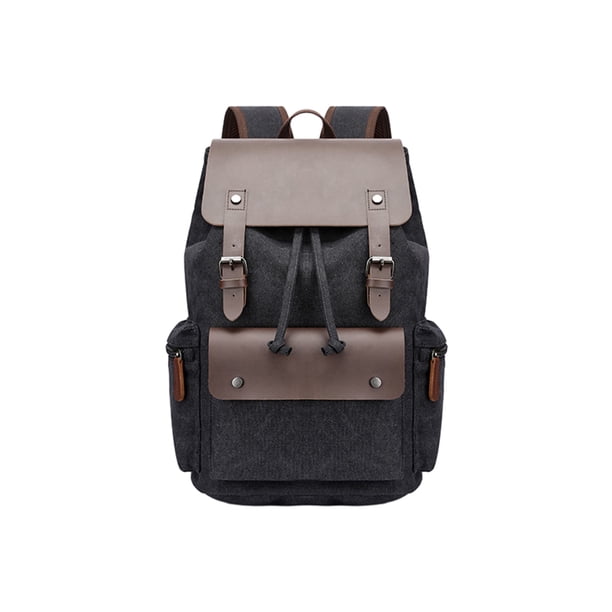 Sonducket De Lona Vintage Para Hombres Para Viajes Escolares Y Diaria De Gran Capacidad Para Hombres Grande Mochilas negro