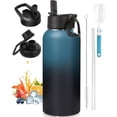 thumbnail image 1 of Termo de Acero Inoxidable,Termo de Agua,Botella Térmica(1200ML), Sin BPA,100% a Prueba de Fugas, Doble Aislamiento Térmico(Con Dos Tapas + Cepillo de Taza + Cepillo de Tubo), 1 of 4