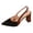 Black, variant on Women Summer Slingback Pumps Pointed Toe Block Heel Office Career Dressy Chic Shoes for Work Party