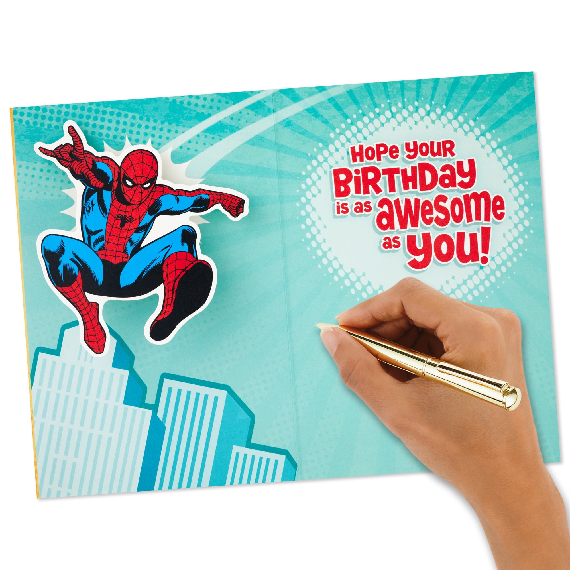 Hallmark Marvel Spider-Man Pop-Up 7th Birthday Card (Awesome As You)