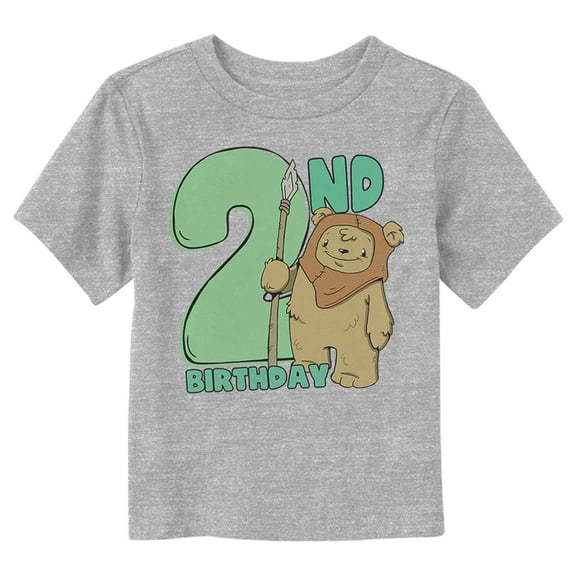 Toddler's Star Wars 2nd Birthday Cute Ewok Graphic Tee Athletic Heather 5T