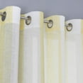 thumbnail image 2 of Sheer Curtains, Room Decorative Vertical Stripe Voile Grommet Sheer Curtain Panels Yarn Dyed Faux Linen Textured Semi Sheer Window Drapes for Bedroom, 55"W x 54"L, 2 Panels,Yellow, 2 of 7