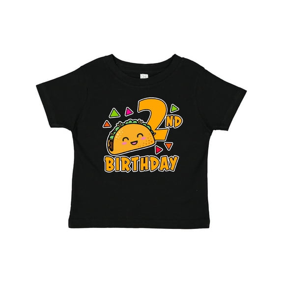 Inktastic 2nd Birthday with Taco and Confetti Boys or Girls Baby T-Shirt