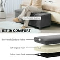 thumbnail image 4 of GVN Storage Ottoman Bench, Ottoman Bench,44" Ottoman with Storage, Lid, Legs, Corduroy End of Bed Bench, Gray, 4 of 7