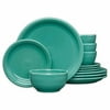 Fiesta 12-Piece Bistro Dinnerware Set in Turquoise