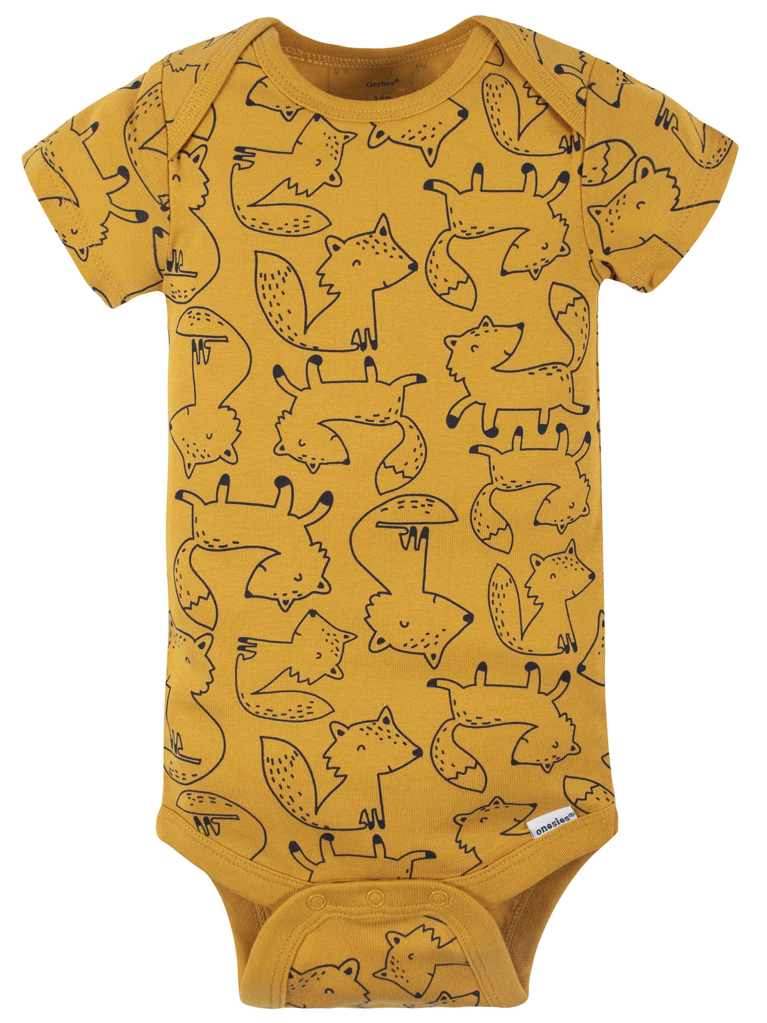 Baby Neutral Short Sleeve Onesies Bodysuits, 4-Pack, Sizes Newborn - 24 Months