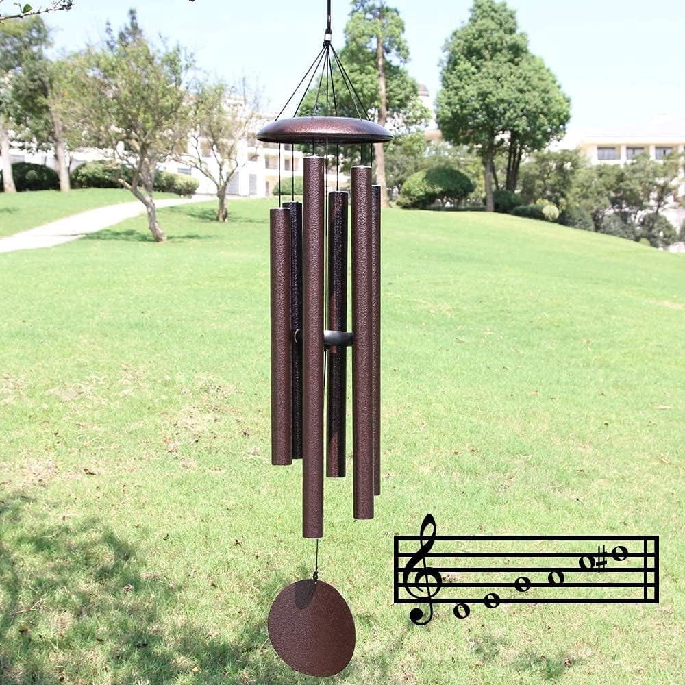 WOANIN 45 in Bronze Aluminium Garden Wind Chimes