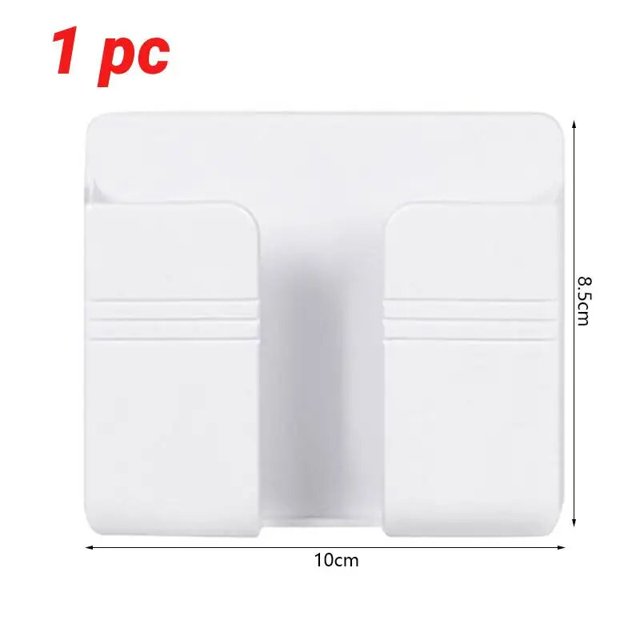 Soporte multifunción para Control remoto de aire acondicionado, organizador de pared sin perforaciones, caja de almacenamiento, enchufe para teléfono, 4 piezas