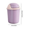 thumbnail image 3 of Mini Waste Can with Removable Swing-Top Lid - Small Garbage Bin for Kitchen, Bathroom, Bedroom, Office - Compact Trash Can Fit Under Tables & Counters, 3 of 6