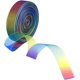 thumbnail image 1 of Cinta de organza de 50 yardas, cintas de organza de satén transparente arco iris para envolver regalos, decoración, manualidades, Navidad, bodas, fiestas, cumpleaños, festivales, suministros de, 1 of 5