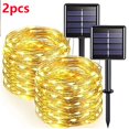 thumbnail image 1 of Guirnalda de luces LED solares para exteriores, lámpara de festón, decoración de jardín, Navidad, impermeable, 42M400Leds, 1 of 4