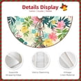 thumbnail image 3 of Defioc Tropical Flowers for Christmas Tree Skirt Snowman Xmas Tree Skirt Farmhouse Christmas Decorations Tree Mat for Holiday Party Decor-30", 3 of 6