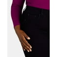 thumbnail image 4 of Terra & Sky Women's Plus High Rise Straight Leg Jeans with Comfort Waistband, 29” Inseam, Sizes 14W-34W, 4 of 5
