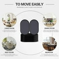 thumbnail image 4 of Reusable Large Furniture Sliders for Carpet, Furniture Movers Sliders, Carpet Movers Oval Heavy Duty Sofa Bed Table Desk Movers for Carpet –Quickly and Easily Move Any Item, Black (8 Pack), 4 of 8