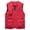 Red, variant on Krdevn Male Casual Solid Vest Coat Stand Collar Multi Pocket Sleeveless Zipper Pocket Coat Vest,Tank Tops Men,L