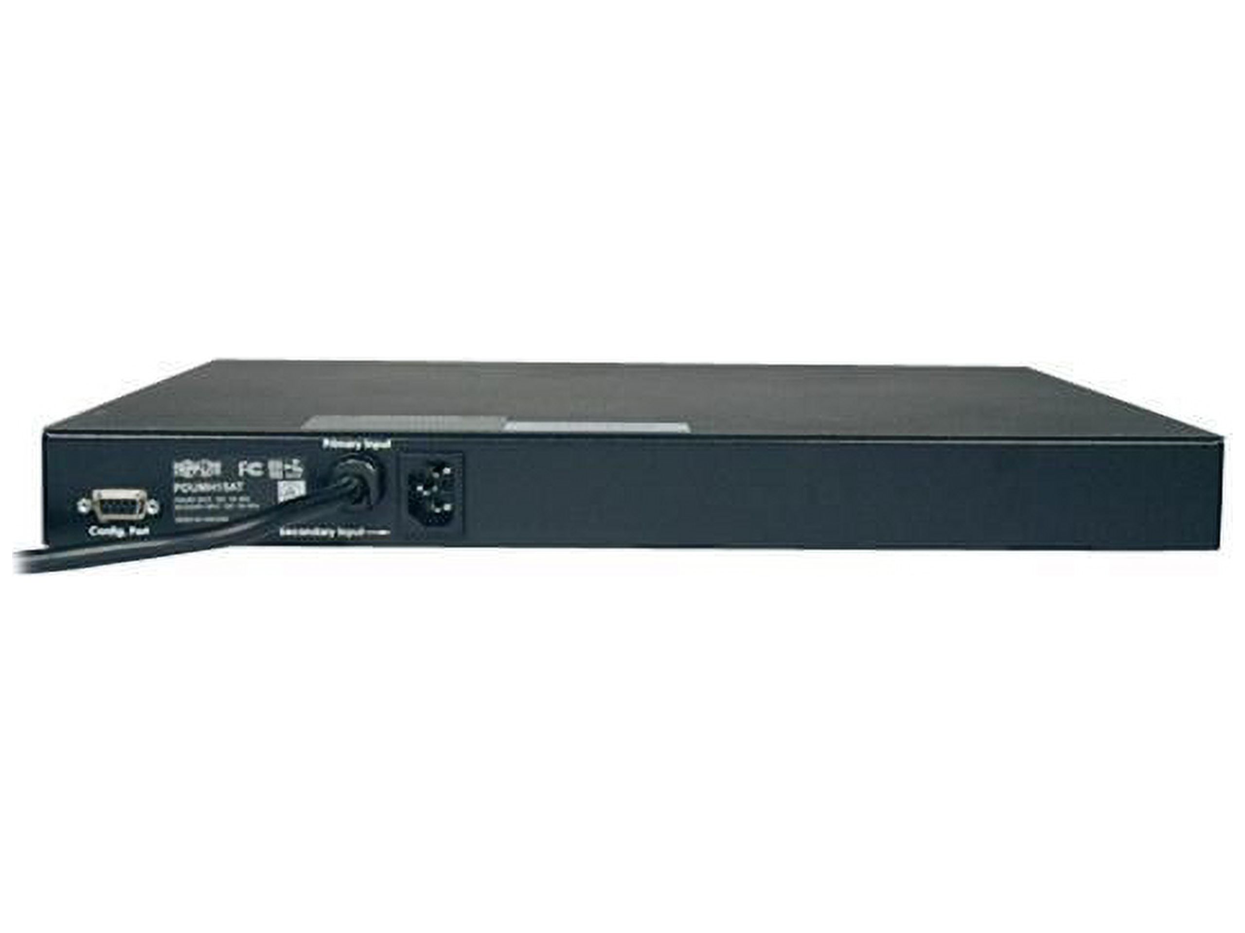 Tripp Lite Metered PDU with ATS, 15A, 8 Outlets (5-15R), 120V, 2 5-15P, 100 - 127 V Input, 2 12 ft. Cords, 1U Rack-Mount Power, TAA (PDUMH15AT) - image 2 of 3
