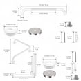 thumbnail image 2 of White L-Shaped Grab Bar 16 Inch + Knurled Grab Bar 20 Inch, ZUEXT Stainless Steel 90 Degree Angled Safety Grab Rail, Bathroom Mobility Aid Handrail, Balance Support Assist Shower Bar for Senior, 2 of 11