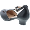 thumbnail image 3 of Chase & Chloe Mimi-1K Girl's T-Strap Cut Out Ankle Wrap Casual Dress Shoes, 3 of 7
