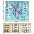 thumbnail image 5 of Sea Turtle Blanket Gifts for Women Men Kids Boys Girls Ocean Animal Turtle Lovers Bedroom Living Room Decor Soft Plush Cozy Bed Couch Fleece Throw Blanket 50x40, 5 of 6
