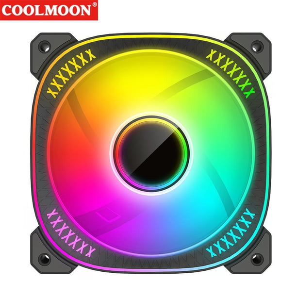 Ventilador RGB direccionable Ventiladores ARGB de 6 pines y 5 V de 12 cm para carcasa de PC de escritorio (reverso negro)