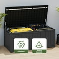 thumbnail image 4 of Uforic 120 Gallon Large Resin Deck Box, Lockable Outdoor Storage Boxes ,Waterproof, Black, 4 of 9