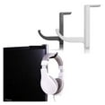 thumbnail image 2 of Universal Headphone Holder Hanger Wall PC Monitor Stand Headset Hanger PC Monitor Holder Stand Mounted Hook Display ,Easy Setup, 2 of 6