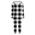 thumbnail image 7 of AUNVITO Women's Plush Jumpsuit Hooded Long Sleeve with Zipper and Two Pockets Casual and Cozy Homewear, 7 of 7