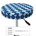 thumbnail image 2 of Goofa Blue Squares Printed Stool Covers Round, Waterproof Round Bar Stool Covers Anti-Slip Round Bar Stool Seat Cover with Elastic Bands Durable -12 inch, 2 of 7