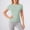 Light Green, variant on Shirts for Women Short Sleeve Solid Quick Dry Compression Workout Yoga Tops Slim Fit Stretchy Comfy Pullover Running Tees