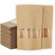 thumbnail image 1 of Lote de 200 bolsas de alimentos Kraft con ventana KAIYANG 12 bolsas zip reutilizables 20 cm TALLA 1, 1 of 4