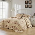Antique Rose 100 Cotton HeirloomQuality Bedspread Set, 3Piece King